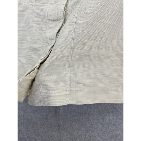 Free People Women's Paper Bag Skirt Size 6 Mini Beige Button Front Cotton - Picture 10 of 11